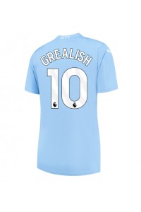 Manchester City Jack Grealish #10 Fotballdrakt Hjemme Klær Dame 2023-24 Korte ermer